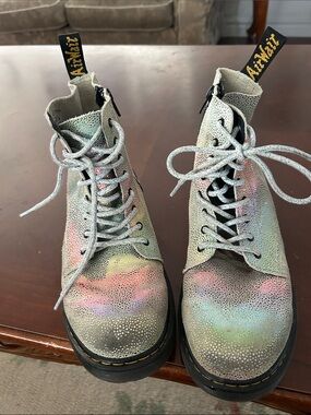Dr. Martens Sparkle Pastel Lace-Up Boots - Iridescent Hues
